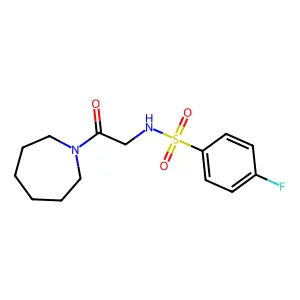 N-[2-(azepan-1-yl)-2-oxoethyl]-4-fluorobenzenesulfonamide structure