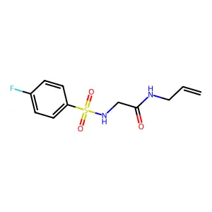 N-allyl-2-{[(4-fluorophenyl)sulfonyl]amino}acetamide structure