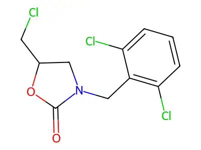 5-(Chloromethyl)-3-(2,6-dichlorobenzyl)-1,3-oxazolidin-2-one structure