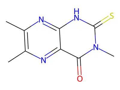 3,6,7-trimethyl-2-thioxo-2,3-dihydro-4(1H)-pteridinone structure