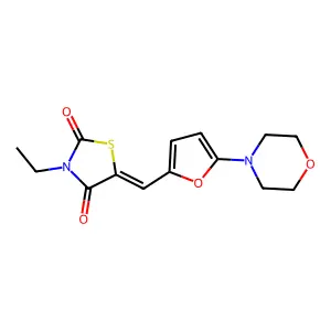 3-Ethyl-5-[(5-morpholin-4-yl-2-furyl)methylene]-1,3-thiazolidine-2,4-dione structure