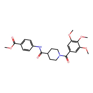 Methyl 4-({[1-(3,4,5-trimethoxybenzoyl)-4-piperidinyl]carbonyl}amino)benzoate structure