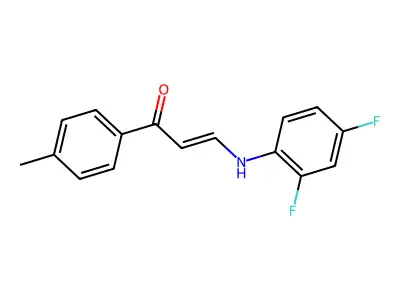 3-(2,4-Difluoroanilino)-1-(4-methylphenyl)prop-2-en-1-one structure
