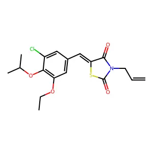 3-Allyl-5-(3-chloro-5-ethoxy-4-isopropoxybenzylidene)-1,3-thiazolidine-2,4-dione structure