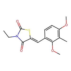 5-(2,4-Dimethoxy-3-methylbenzylidene)-3-ethyl-1,3-thiazolidine-2,4-dione structure