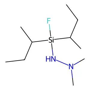 Hydrazine, 2-[fluorobis(1-methylpropyl)silyl]-1,1-dimethyl- structure