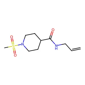 N-allyl-1-(methylsulfonyl)-4-piperidinecarboxamide structure