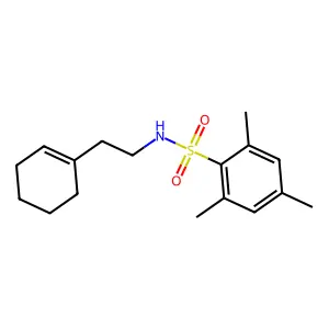 N-[2-(cyclohexen-1-yl)ethyl]-2,4,6-trimethylbenzenesulfonamide structure