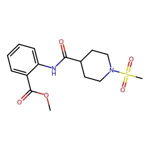 Methyl 2-({[1-(methylsulfonyl)-4-piperidinyl]carbonyl}amino)benzoate structure
