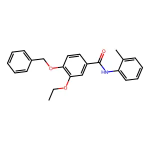 4-(benzyloxy)-3-ethoxy-N-(2-methylphenyl)benzamide structure