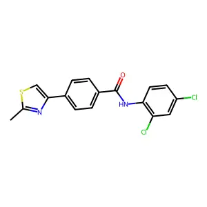 N-(2,4-dichlorophenyl)-4-(2-methyl-1,3-thiazol-4-yl)benzamide structure