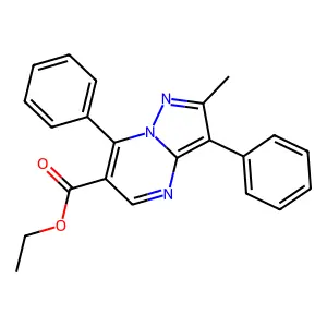 Ethyl 2-methyl-3,7-diphenylpyrazolo[1,5-a]pyrimidine-6-carboxylate structure