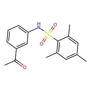 N-(3-acetylphenyl)-2,4,6-trimethylbenzenesulfonamide structure