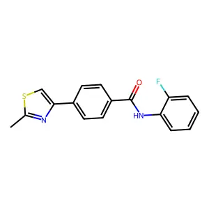 N-(2-fluorophenyl)-4-(2-methyl-1,3-thiazol-4-yl)benzamide structure