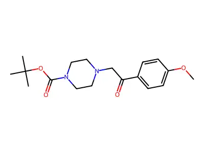 Tert-butyl 4-[2-(4-methoxyphenyl)-2-oxoethyl]piperazine-1-carboxylate structure