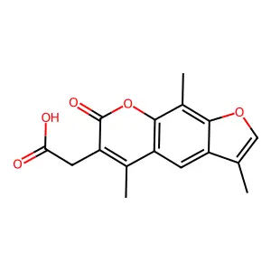 (3,5,9-trimethyl-7-oxo-7H-furo[3,2-g]chromen-6-yl)acetic acid structure