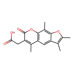 2,3,5,9-Tetramethyl-7-oxo-7H-furo[3,2-g][1]benzopyran-6-acetic acid structure