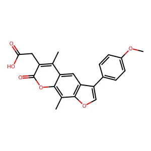 [3-(4-methoxyphenyl)-5,9-dimethyl-7-oxo-7H-furo[3,2-g]chromen-6-yl]acetic acid structure