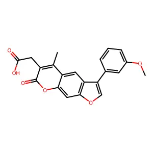 7H-Furo[3,2-g][1]benzopyran-6-acetic acid,3-(3-methoxyphenyl)-5-methyl-7-oxo- structure