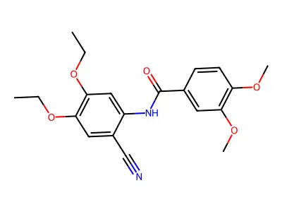 N-(2-cyano-4,5-diethoxyphenyl)-3,4-dimethoxybenzamide structure
