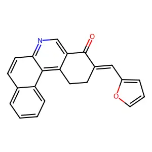(3E)-3-(furan-2-ylmethylidene)-1,2-dihydrobenzo[a]phenanthridin-4-one structure