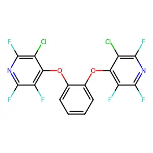 3-chloro-4-[2-(3-chloro-2,5,6-trifluoropyridin-4-yl)oxyphenoxy]-2,5,6-trifluoropyridine structure