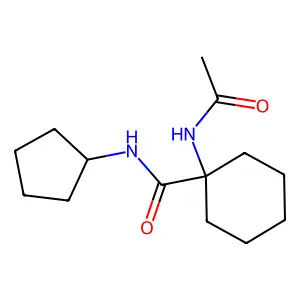 1-Acetamido-N-cyclopentylcyclohexanecarboxamide structure