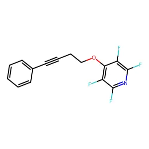 2,3,5,6-Tetrafluoro-4-(4-phenylbut-3-ynoxy)pyridine structure