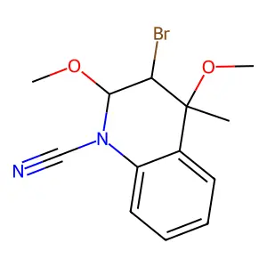 3-Bromo-2,4-dimethoxy-4-methyl-2,3-dihydroquinoline-1-carbonitrile structure