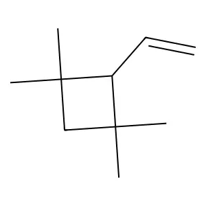 Cyclobutane, 2-ethenyl-1,1,3,3-tetramethyl- structure