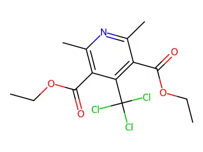 Diethyl 2,6-dimethyl-4-(trichloromethyl)pyridine-3,5-dicarboxylate structure