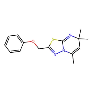 5,7,7-Trimethyl-2-(phenoxymethyl)-7H-(1,3,4)thiadiazolo(3,2-a)pyrimidine structure