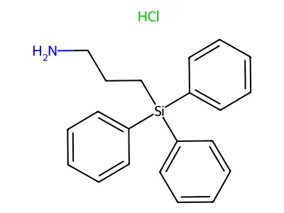 Propylamine, 3-(triphenylsilyl)-, hydrochloride structure