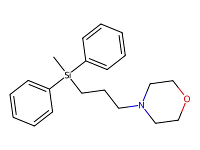 Morpholine, 4-(3-(diphenylmethylsilyl)propyl)- structure
