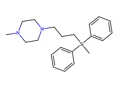 Piperazine, 1-(3-(diphenylmethylsilyl)propyl)-4-methyl- structure