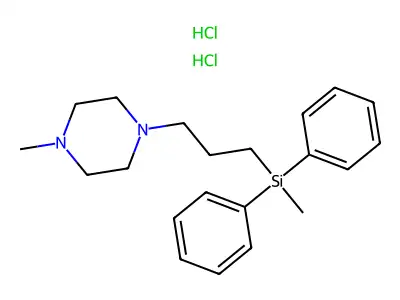 Piperazine, 1-(3-(diphenylmethylsilyl)propyl)-4-methyl-, hydrochloride structure