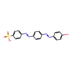 Benzenesulfonic acid, 4-[[4-[(4-hydroxyphenyl)azo]phenyl]azo]- structure