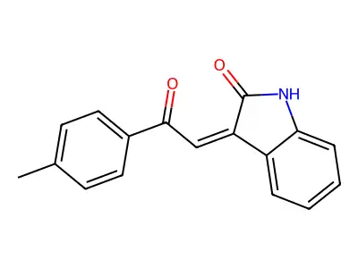2H-Indol-2-one, 1,3-dihydro-3-[2-(4-methylphenyl)-2-oxoethylidene]- structure