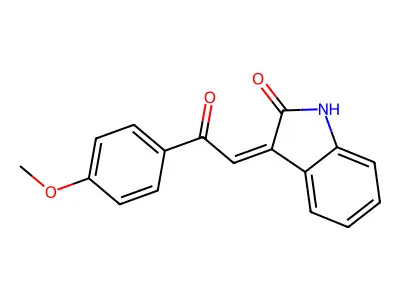 2H-Indol-2-one, 1,3-dihydro-3-[2-(4-methoxyphenyl)-2-oxoethylidene]- structure