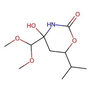 4-(Dimethoxymethyl)-4-hydroxy-6-propan-2-yl-1,3-oxazinan-2-one structure