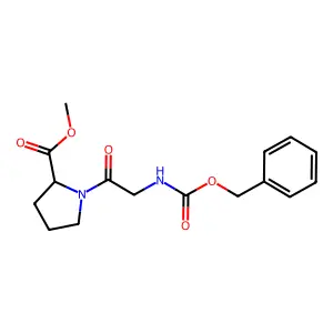 methyl N-[(benzyloxy)carbonyl]glycylprolinate structure
