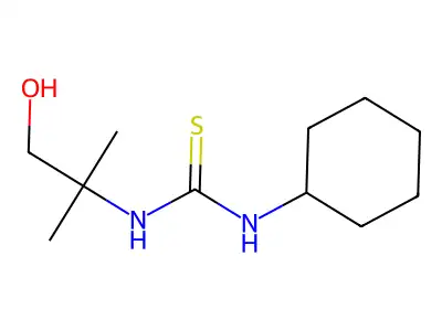 Thiourea, N-cyclohexyl-N'-(2-hydroxy-1,1-dimethylethyl)- structure