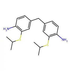 3,3'-Di(isopropylthio)-4,4'-diaminodiphenylmethane structure