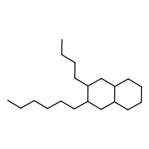 Naphthalene, 2-butyl-3-hexyldecahydro- structure