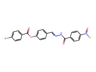 [4-[[(4-Nitrobenzoyl)hydrazinylidene]methyl]phenyl] 4-bromobenzoate structure