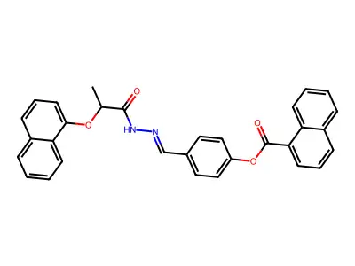 [4-[(2-naphthalen-1-yloxypropanoylhydrazinylidene)methyl]phenyl] Naphthalene-1-carboxylate structure