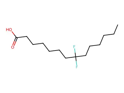 8,8-Difluoromyristic acid structure