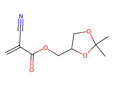 1,2-Isopropylidene glyceryl 2-cyanoacrylate structure