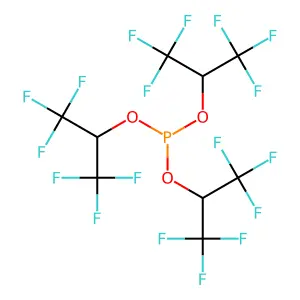 Tris(1,1,1,3,3,3-hexafluoro-2-propyl) phosphite structure