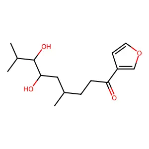 1-(3-Furanyl)-6,7-dihydroxy-4,8-dimethyl-1-nonanone structure